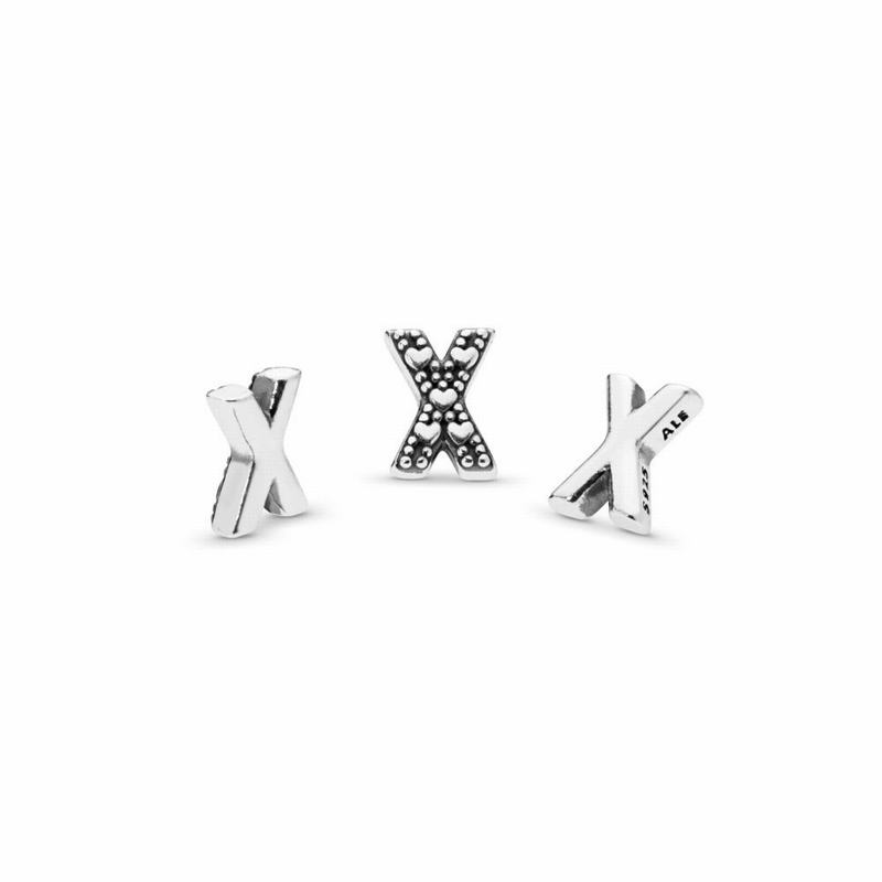 Pandora Letter X Petite Locket Charm Outlet NZ, Sterling Silver (962513-VEO)